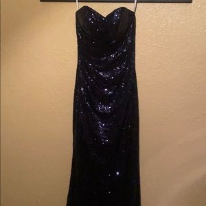 Christina Wu navy blue dress